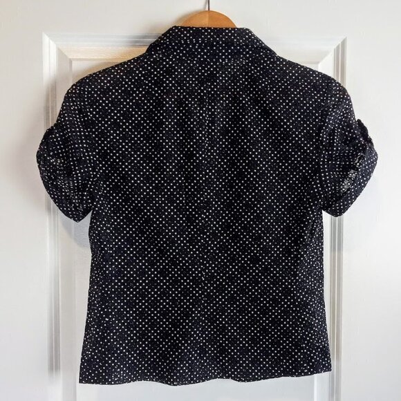 Akris Punto Polka Dot Eyelet Short Sleeve Cotton Blazer - Picture 2 of 7